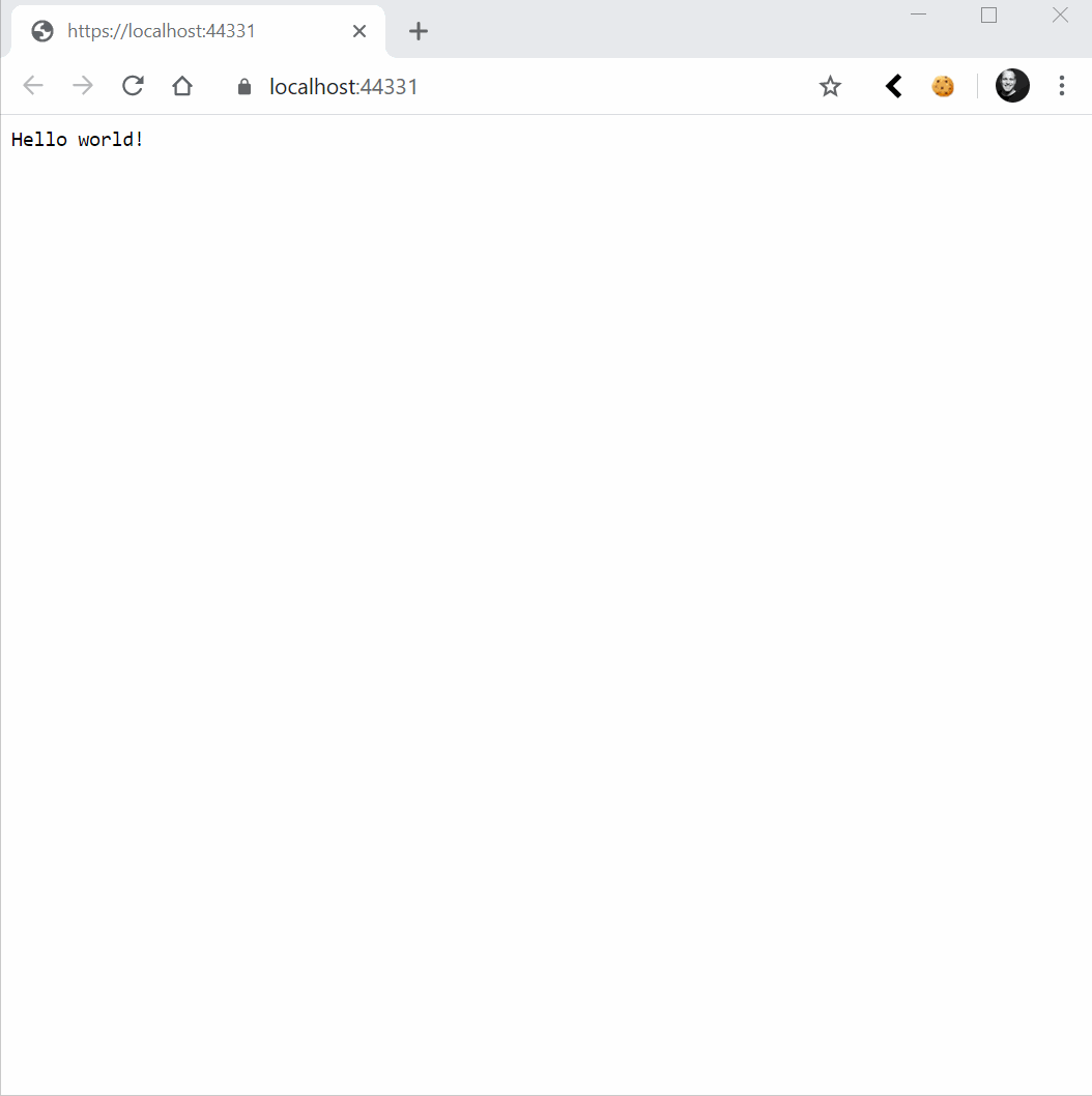 The contents of the message is changed based on the presence of a cookie named hidden.